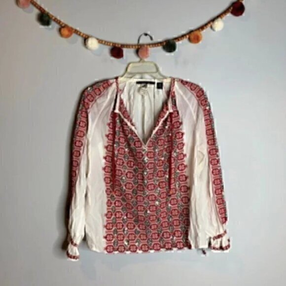 Scotch & Soda Beach Holiday sequin embroidered boho blouse - Picture 1 of 5